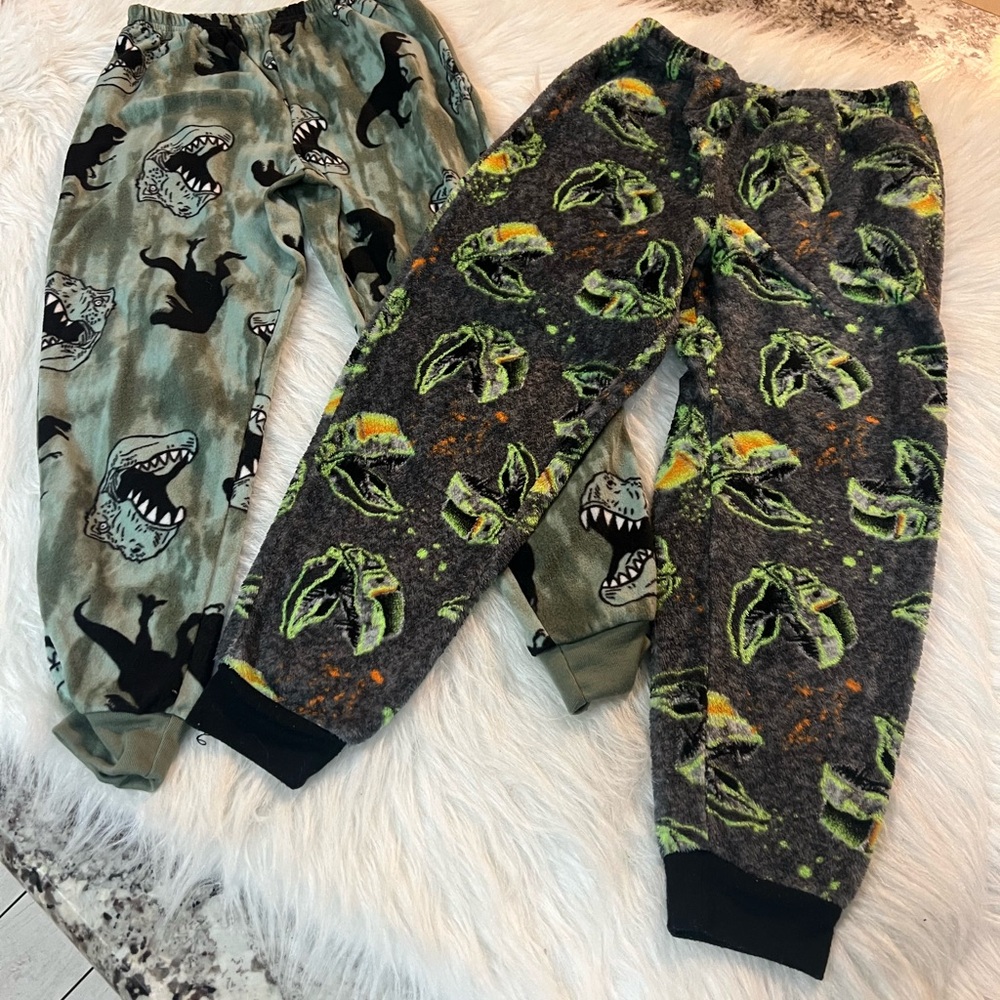 Wonder Nation Kids Dinosaur Print pajama bottoms - Green and Gray